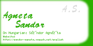 agneta sandor business card